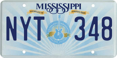 MS license plate NYT348