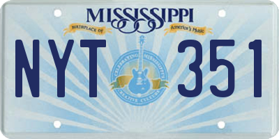 MS license plate NYT351