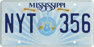 MS license plate NYT356