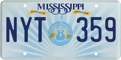 MS license plate NYT359