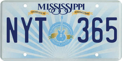 MS license plate NYT365