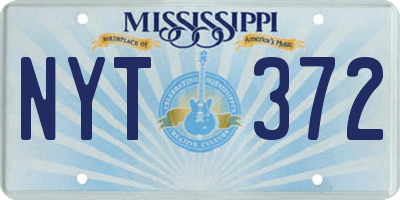 MS license plate NYT372
