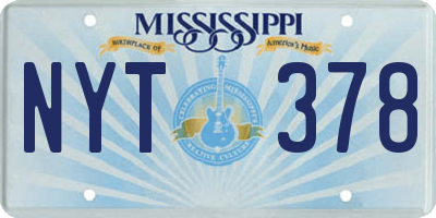 MS license plate NYT378