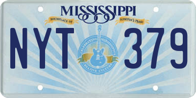 MS license plate NYT379