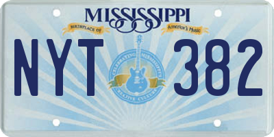 MS license plate NYT382