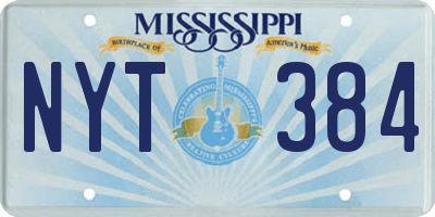MS license plate NYT384