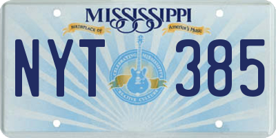 MS license plate NYT385