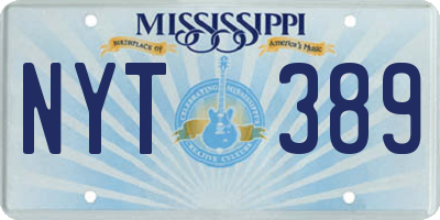 MS license plate NYT389