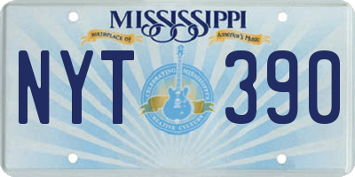 MS license plate NYT390