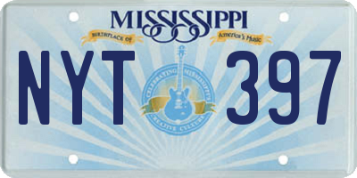 MS license plate NYT397