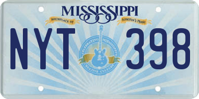 MS license plate NYT398