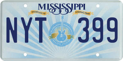 MS license plate NYT399