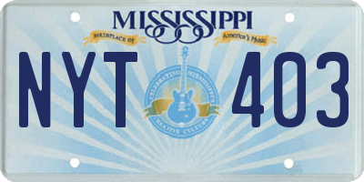 MS license plate NYT403