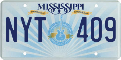 MS license plate NYT409