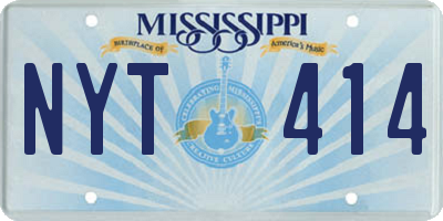 MS license plate NYT414