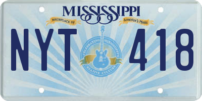 MS license plate NYT418