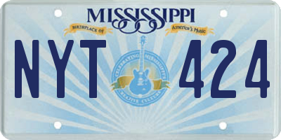 MS license plate NYT424