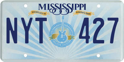 MS license plate NYT427