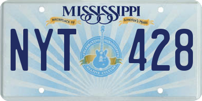 MS license plate NYT428