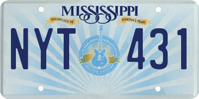 MS license plate NYT431