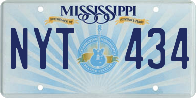 MS license plate NYT434