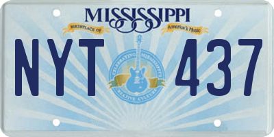 MS license plate NYT437