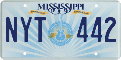 MS license plate NYT442