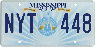 MS license plate NYT448