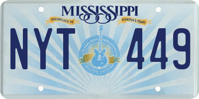 MS license plate NYT449