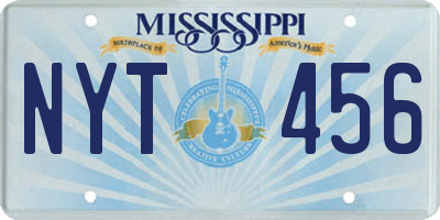 MS license plate NYT456