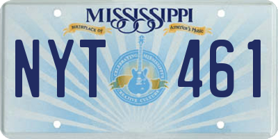 MS license plate NYT461