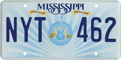 MS license plate NYT462