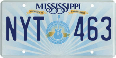 MS license plate NYT463