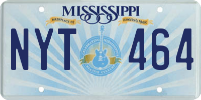 MS license plate NYT464