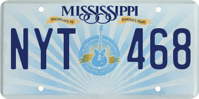MS license plate NYT468