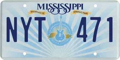 MS license plate NYT471