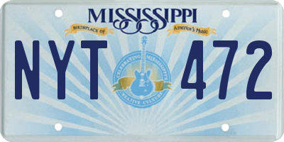 MS license plate NYT472