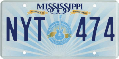 MS license plate NYT474