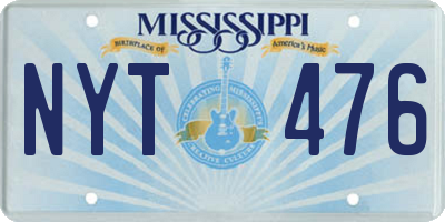 MS license plate NYT476