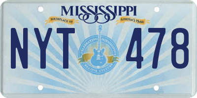 MS license plate NYT478