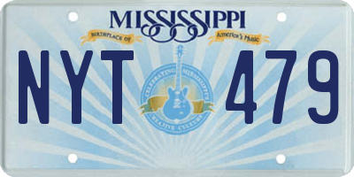 MS license plate NYT479