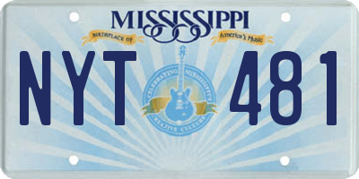 MS license plate NYT481