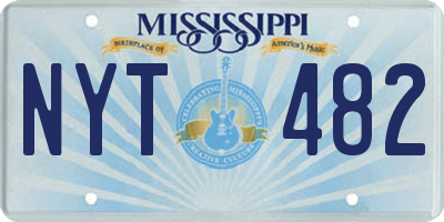 MS license plate NYT482