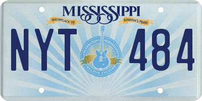 MS license plate NYT484