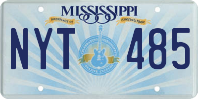 MS license plate NYT485