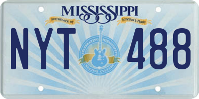 MS license plate NYT488