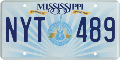 MS license plate NYT489