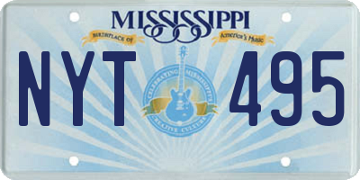 MS license plate NYT495