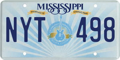 MS license plate NYT498