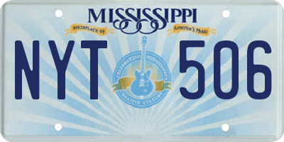 MS license plate NYT506